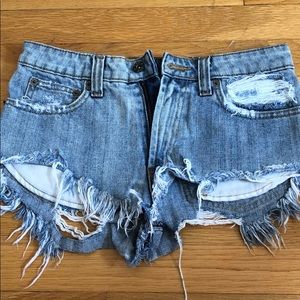 Size 24 Ripped Carmar Shorts